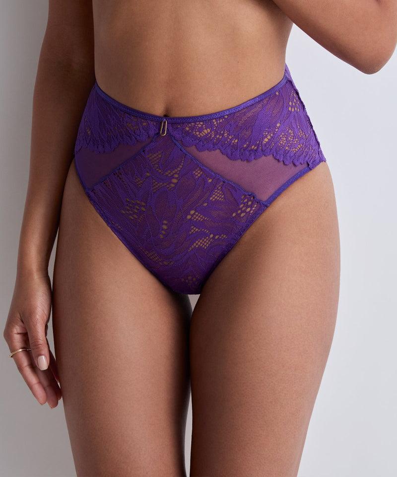 Aubade Flowermania Poison Purple Culotte Taille Haute