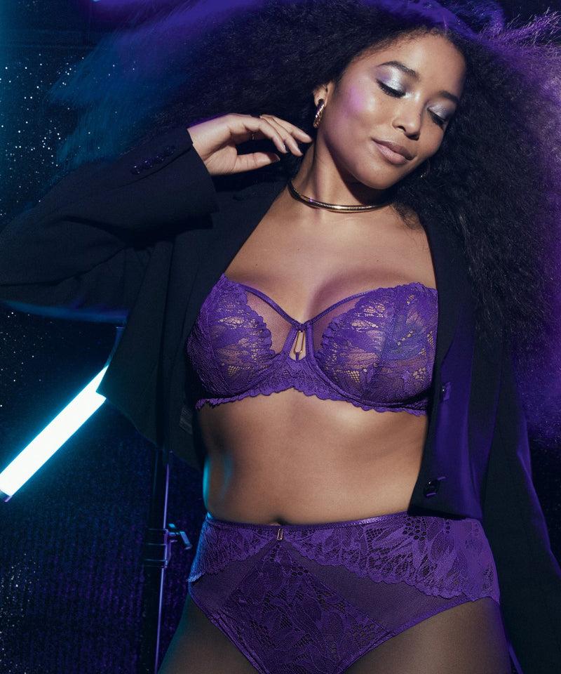 aubade Flowermania Poison Purple Culotte taille haute