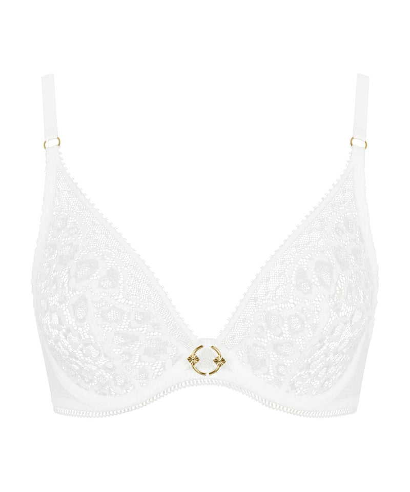 aubade Illusion Fauve White Triangle avec armatures