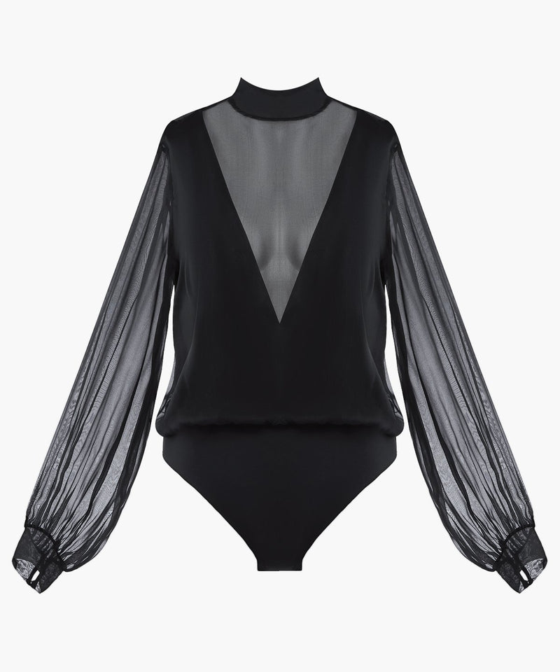 aubade Les Bodys by Aubade Black Body Manches Longues