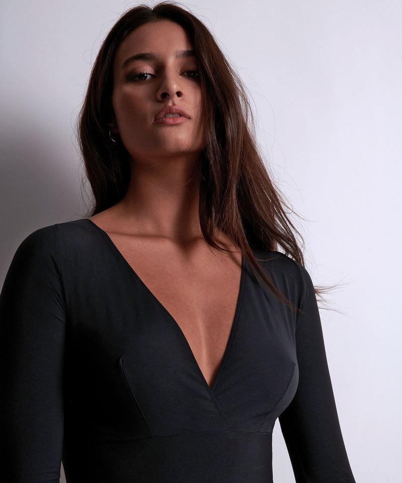 Aubade Les Bodys By Aubade Noir Body Manches Longues