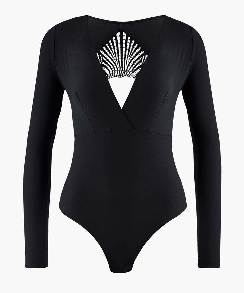 aubade Les Bodys by Aubade Noir Body Manches Longues