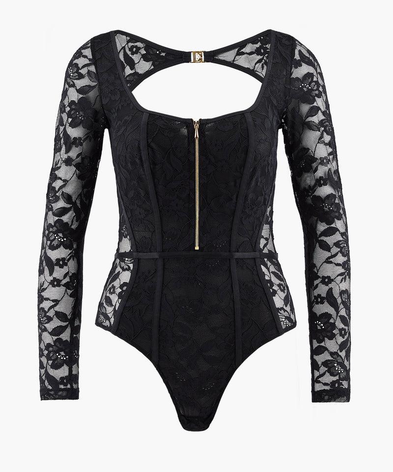 aubade Les Bodys by Aubade Noir Body Manches Longues