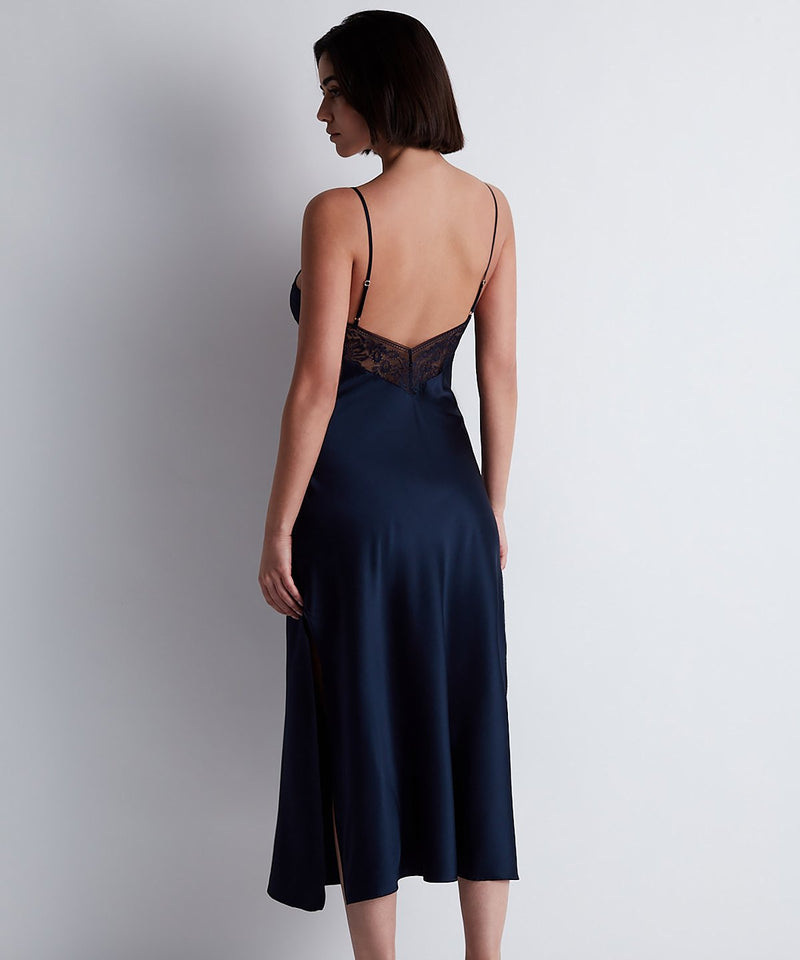 Aubade Midnight Whisper Evening Blue Nuisette Longue