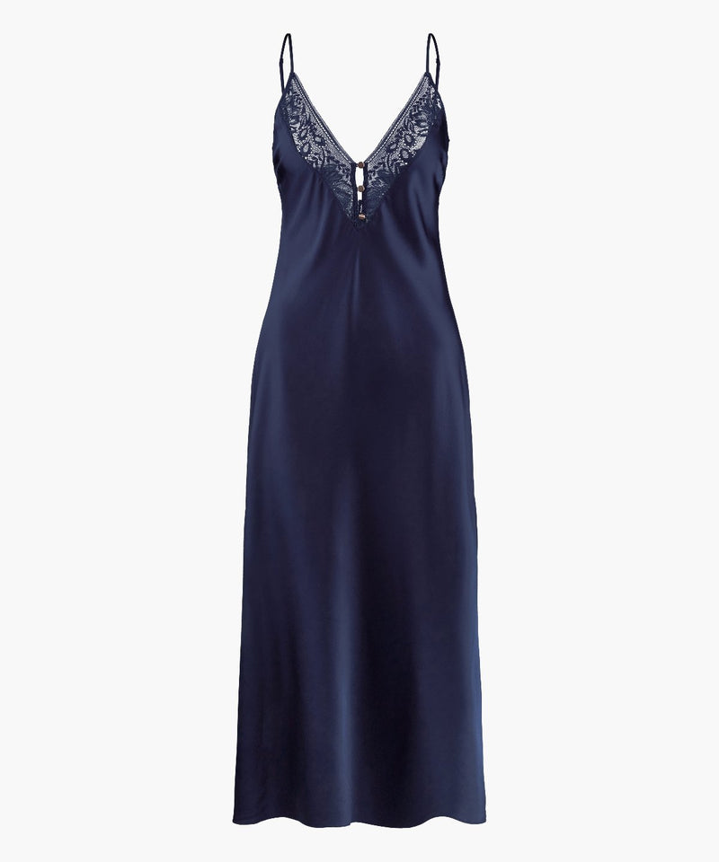 aubade Midnight Whisper Evening Blue Nuisette longue