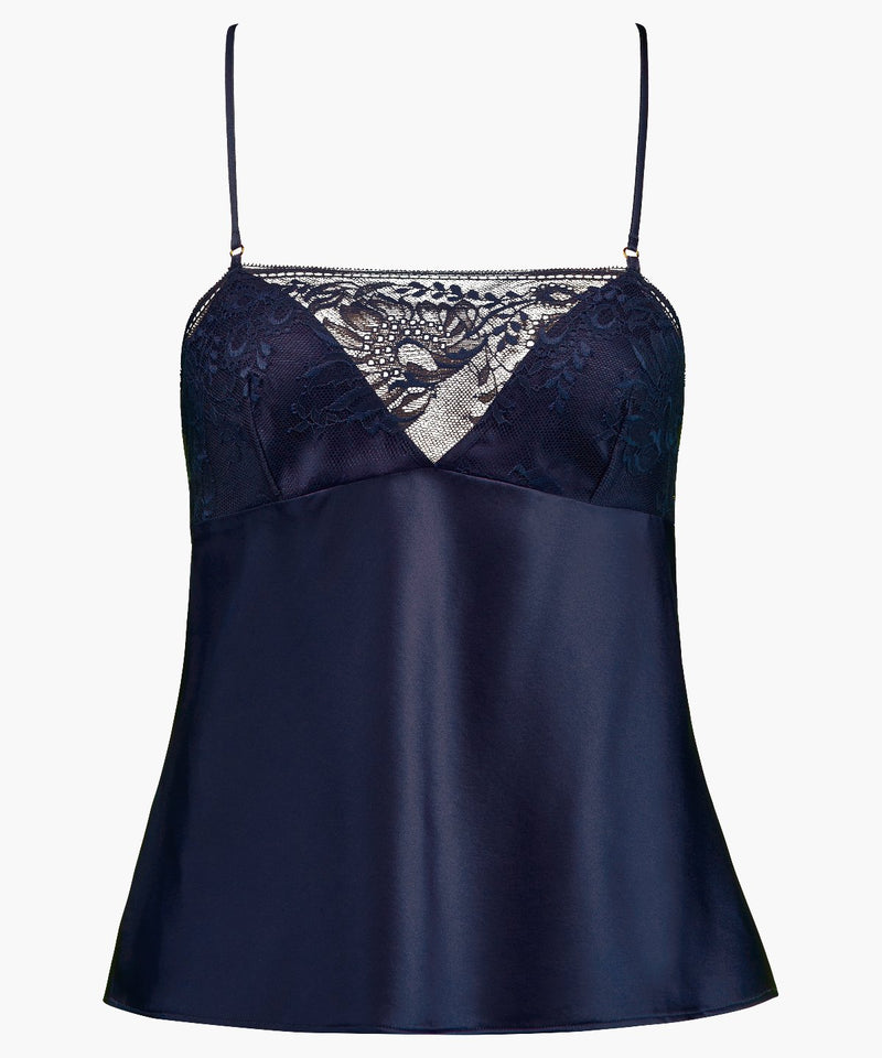 aubade Midnight Whisper Evening Blue Top à fines bretelles