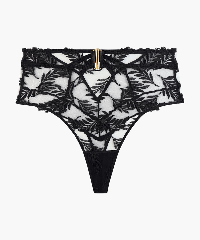 aubade Queen of Shadow Noir Absolu Culotte taille haute