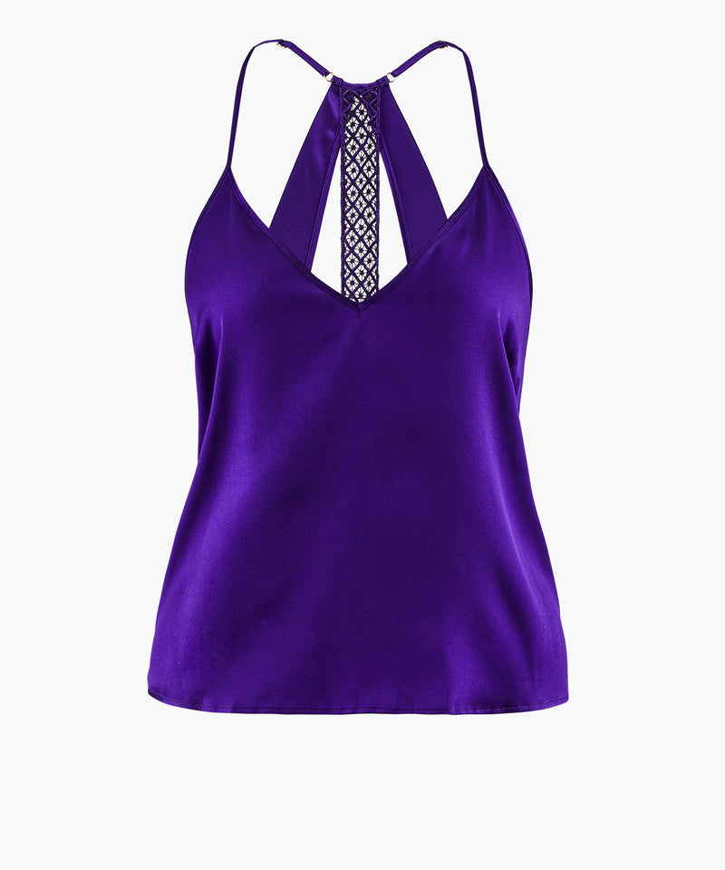 aubade Silk Desire Ultraviolet Top à fines bretelles