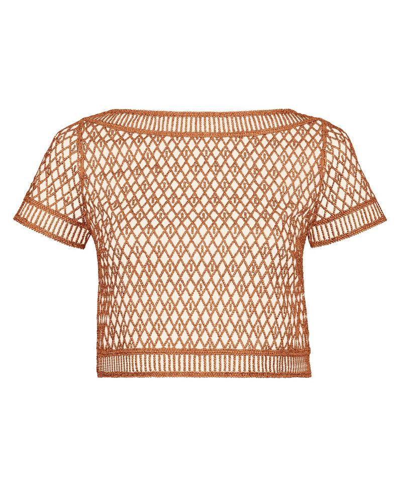 aubade Stardust Dream Amber Gold Top manches courtes