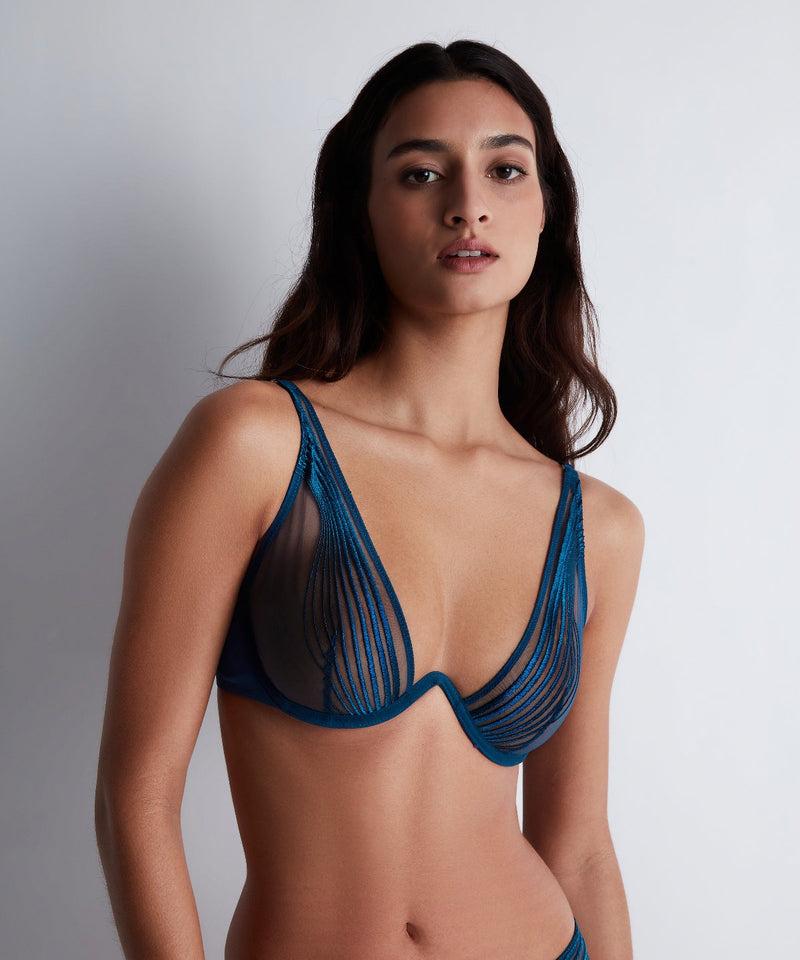 Aubade Sumptuous Waves Imperial Blue Triangle Mono-armature
