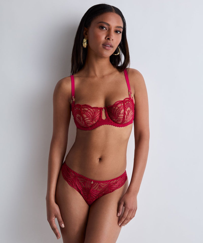 Aubade Vibes Rouge Love Et Uni Bordeaux Culotte Italienne
