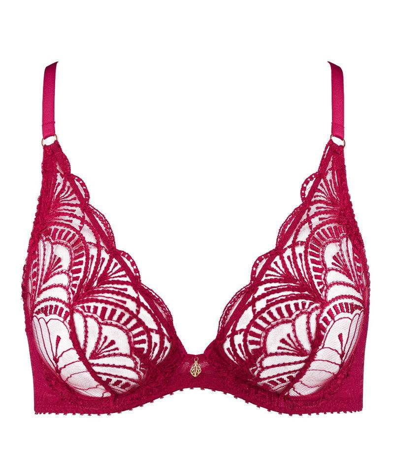 aubade Vibes Rouge Love et Uni Bordeaux Triangle avec armatures