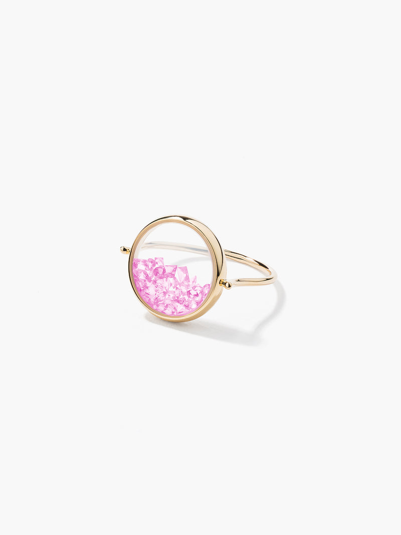 aurélie bidermann Bague Chivor Saphirs Roses CHIBA01SRL YG-48