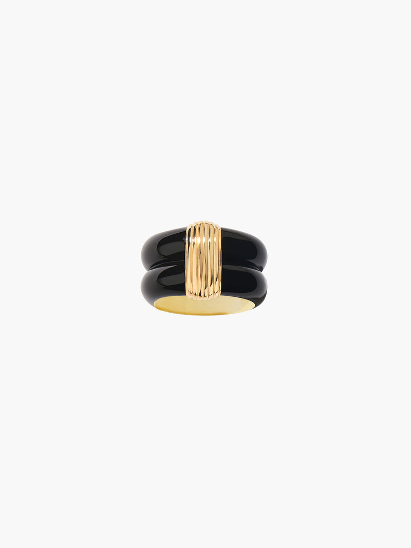aurélie bidermann Bague Katt noire KATBA01 MG MM-50