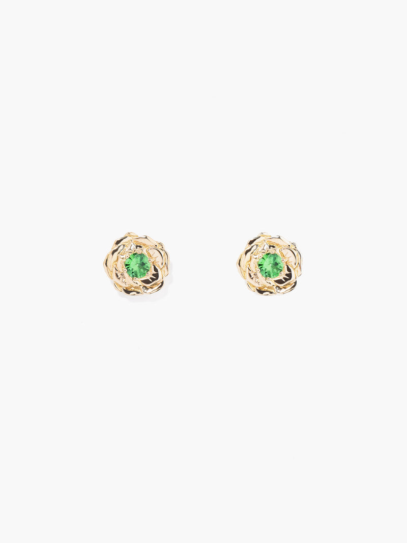aurélie bidermann Boucle d’oreille Bouquet Tsavorite ROSBO01UTS YG