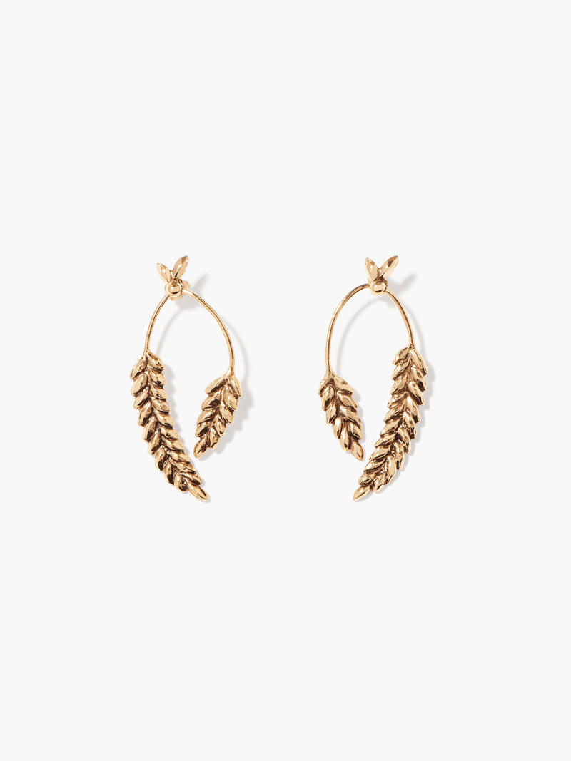 aurélie bidermann Boucles d'oreilles Blé WHEBO05 MG