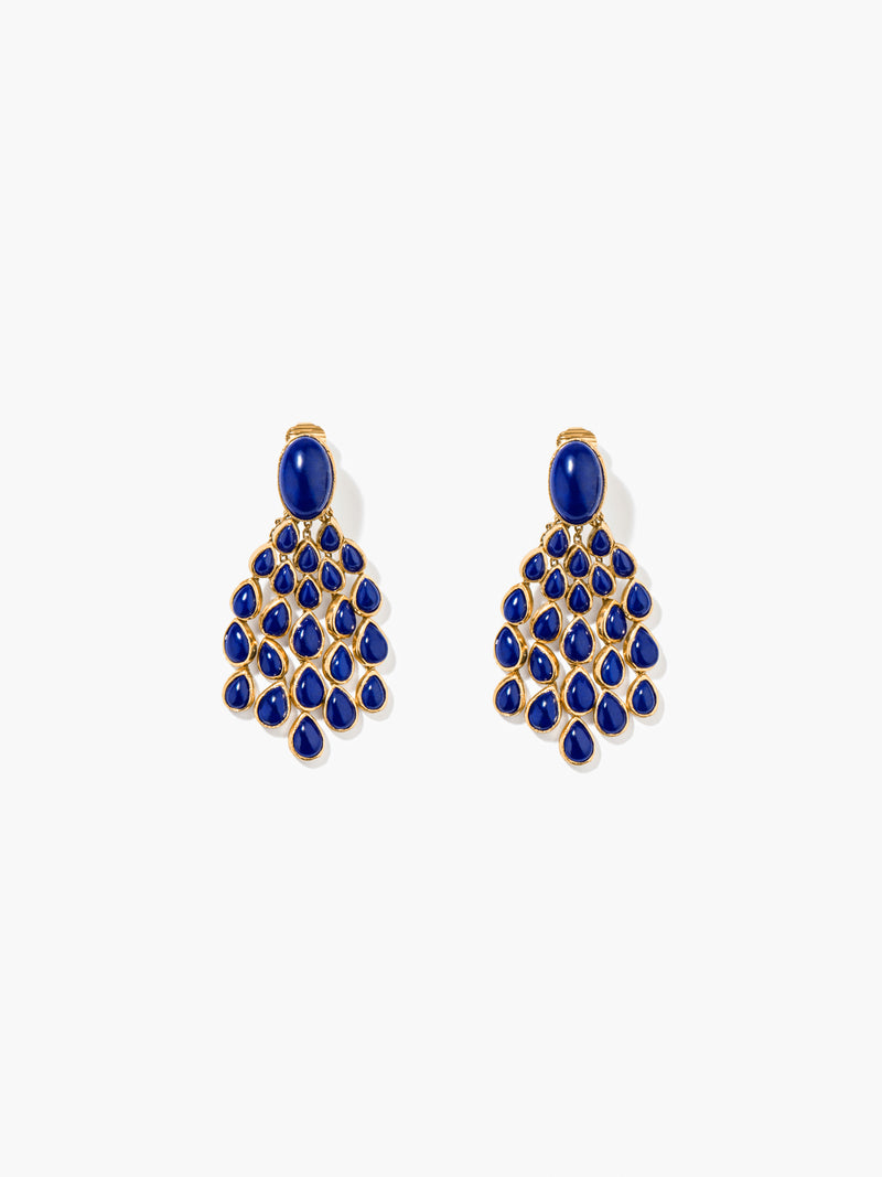 aurélie bidermann Boucles d'oreilles Cherokee Lapis Lazuli CHKBO022LL MG