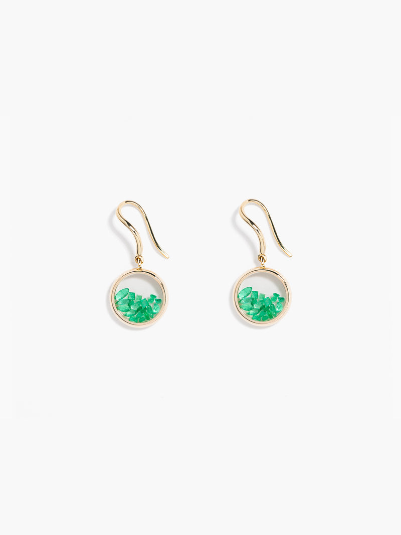 aurélie bidermann Boucles d'oreilles Chivor Emeraudes CHIBO01EM YG
