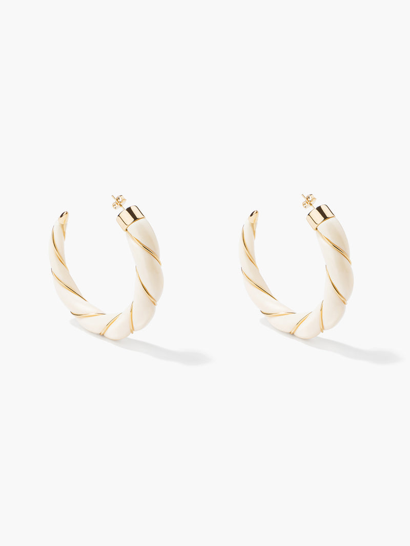aurélie bidermann Boucles d'oreilles Diana Ivoire DIAS16BO02I3 MG