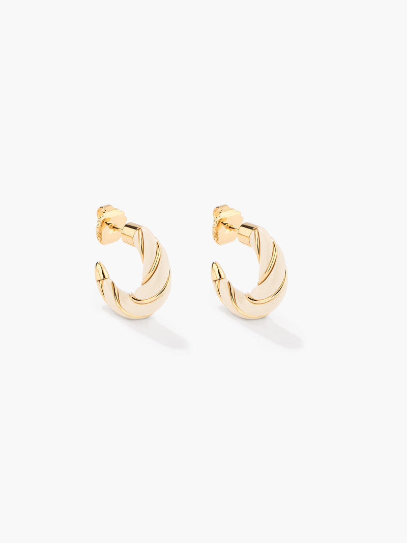 aurélie bidermann Boucles d'oreilles Diana ivoire FW24BO10 MG