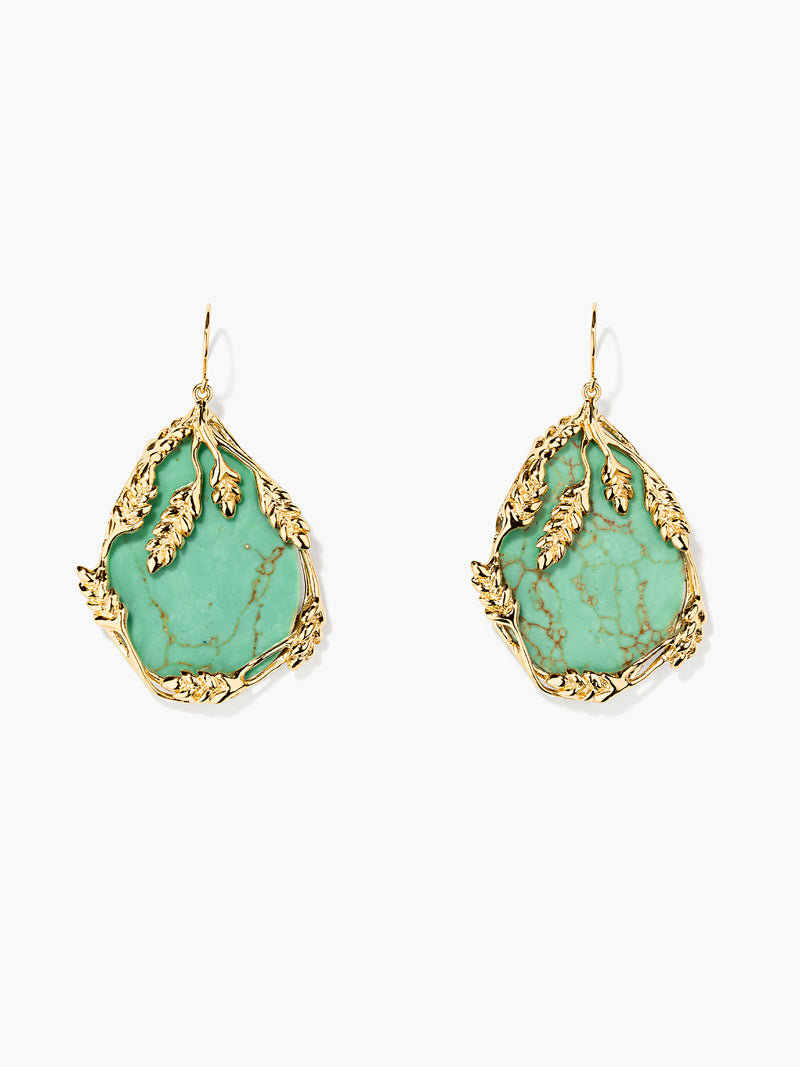 aurélie bidermann Boucles d'oreilles Françoise turquoise FRAF15BO01TU MG