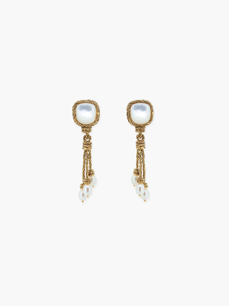 aurélie bidermann Boucles d'oreilles Miki nacre et perles SS25BO24 MG