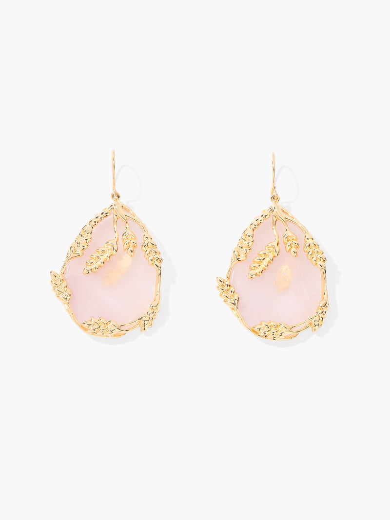 aurélie bidermann Boucles d'oreilles Quartz rose FRAF22BO01RQ MG