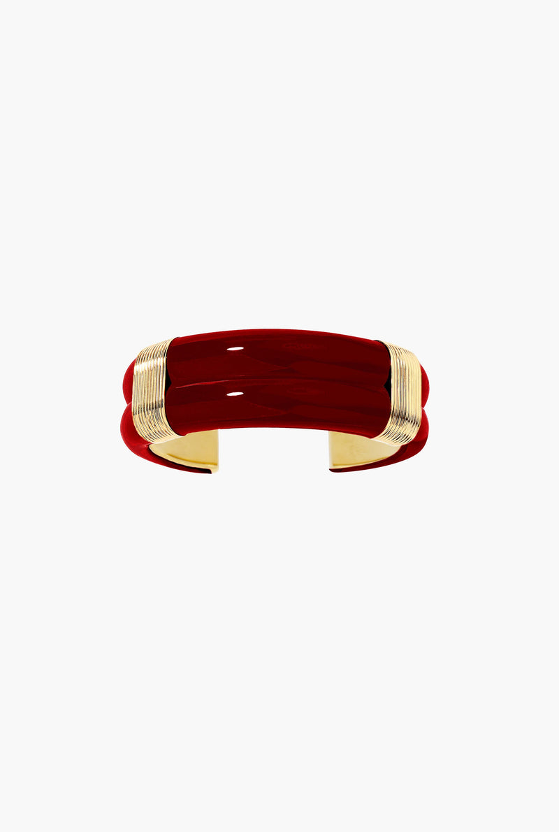 aurélie bidermann Bracelet Katt bordeaux grand modèle KATBR07 MG