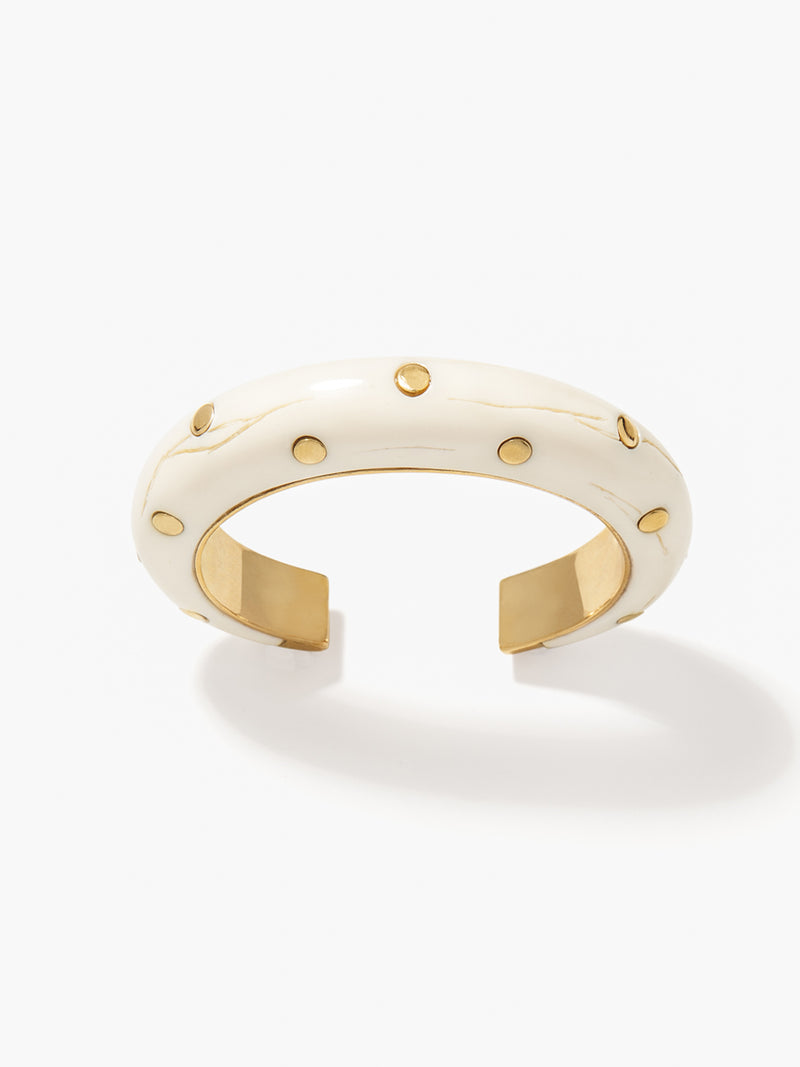 aurélie bidermann Jonc Caftan Moon clouté CAFBR04 MG