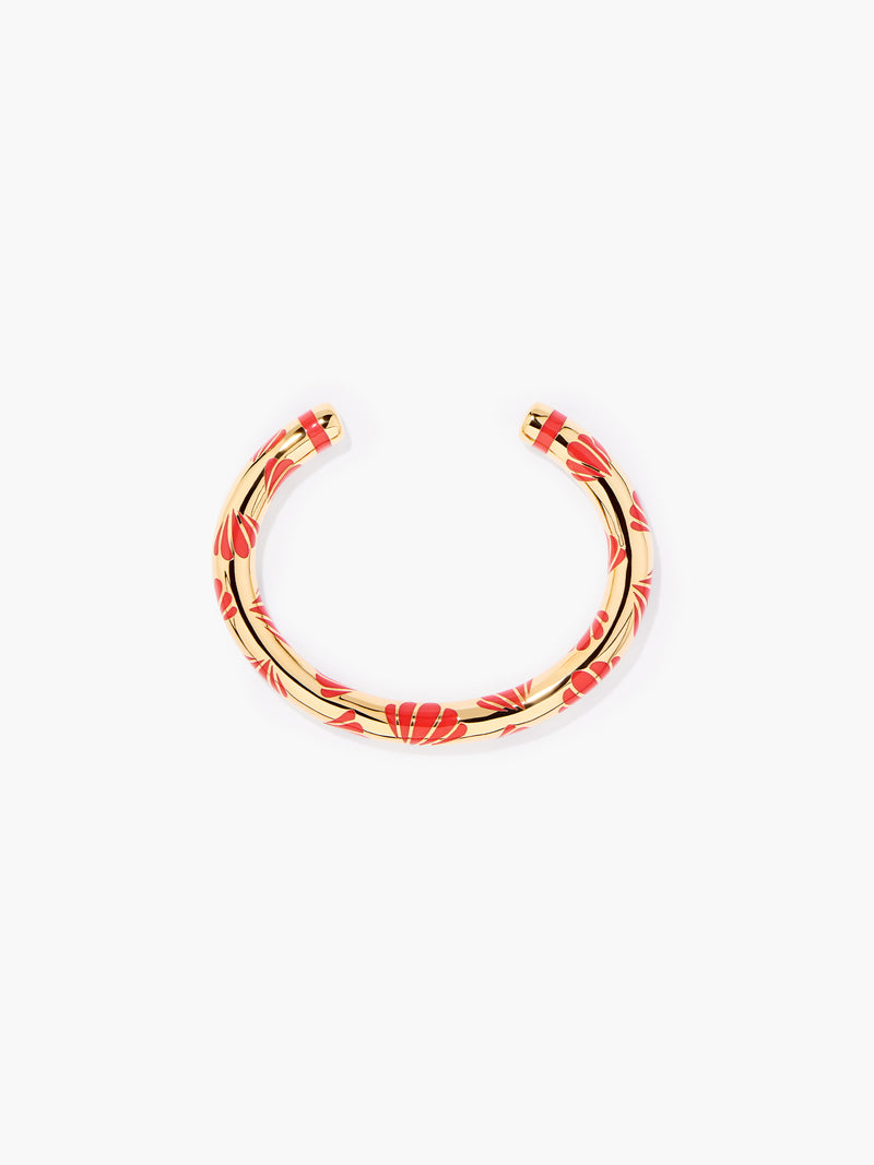 aurélie bidermann Jonc Positano rouge coquillages SS25BR09 MG