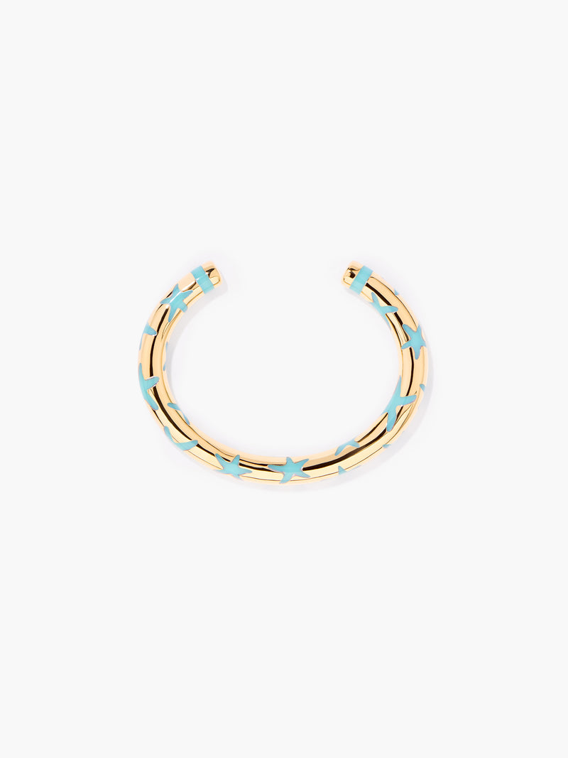 aurélie bidermann Jonc Positano turquoise étoiles de mer SS25BR10 MG