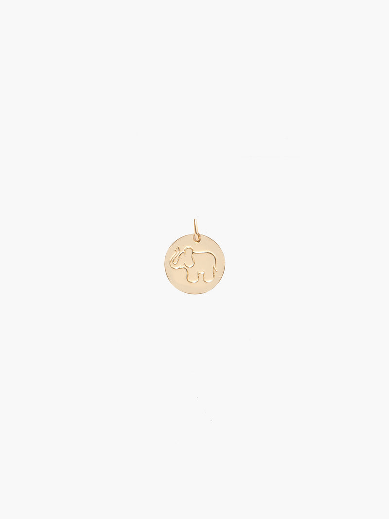 aurélie bidermann Pendentif Médaille or Elephant MLEPD01ELE YG MM