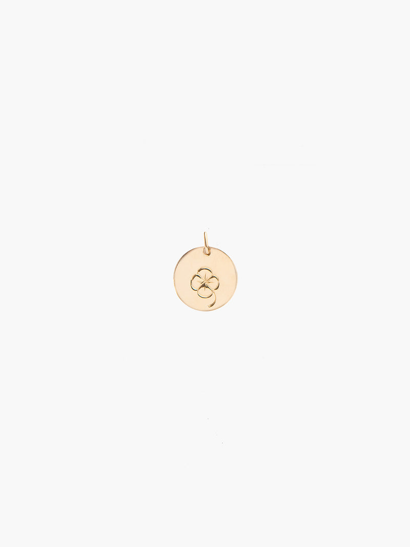 aurélie bidermann Pendentif Médaille or Trèfle MLEPD01TRE YG MM