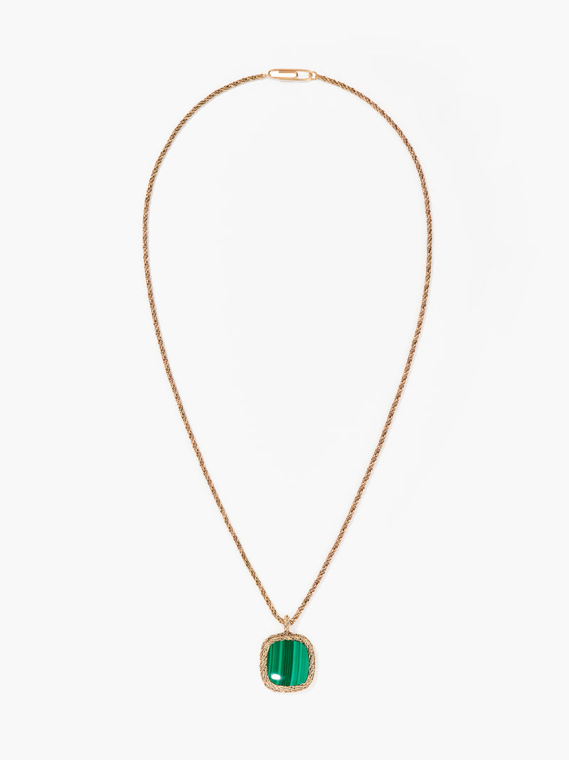 aurélie bidermann Sautoir Miki Malachite SS23SA05 MG