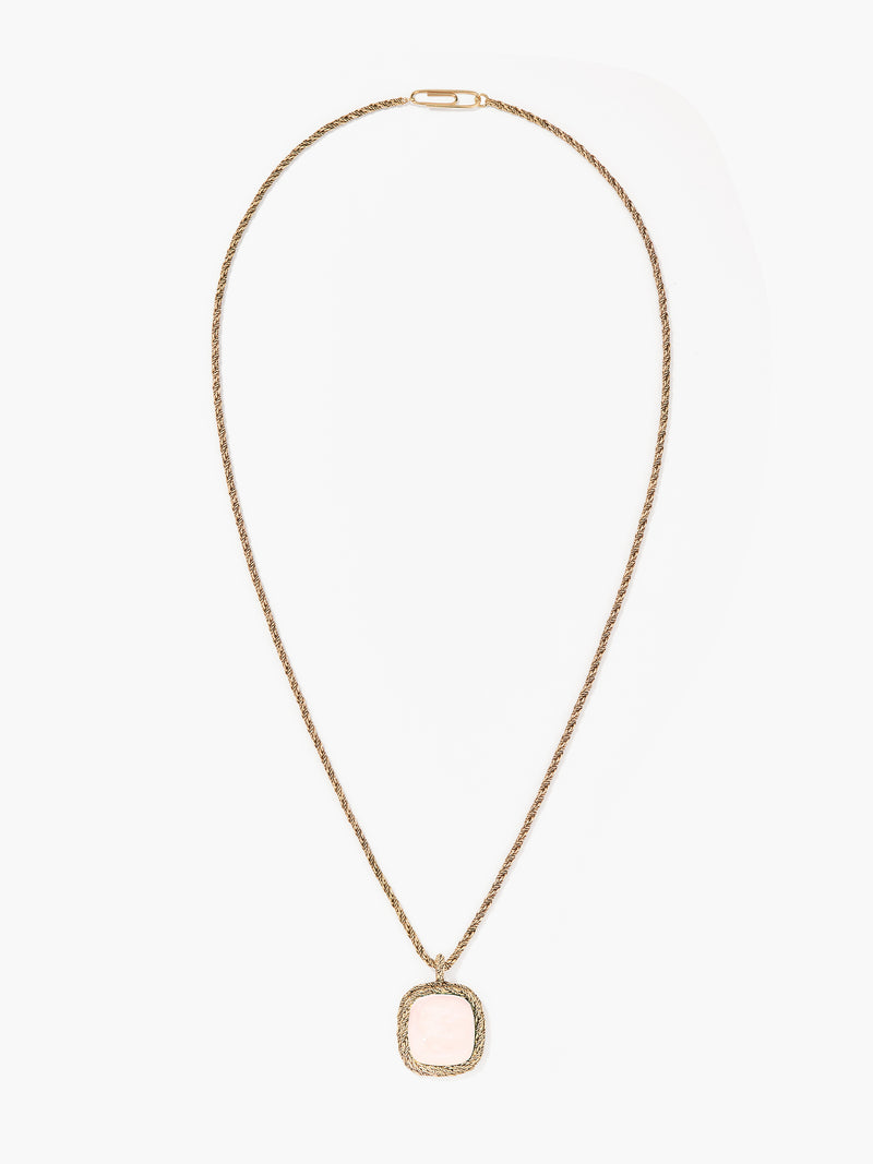 aurélie bidermann Sautoir Miki Quartz rose SS23SA07 MG