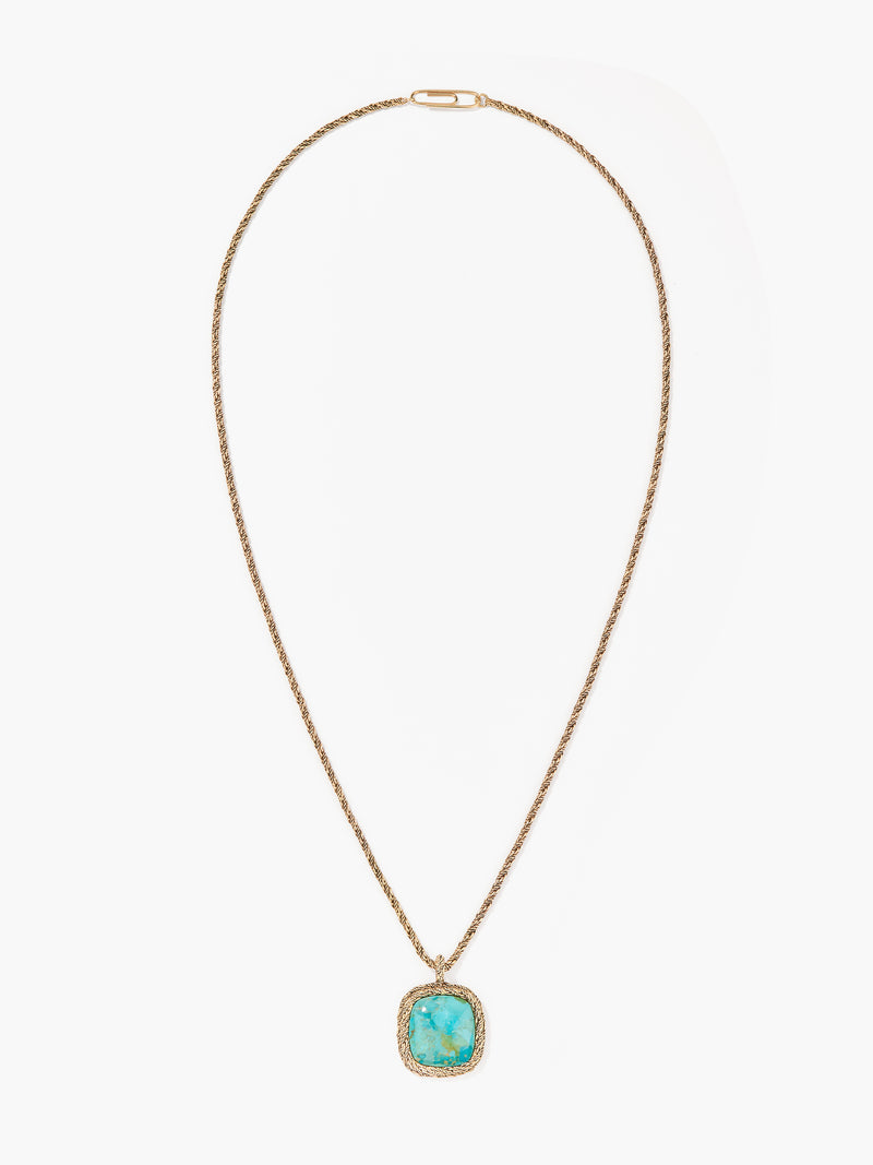 aurélie bidermann Sautoir Miki turquoise SS22SA02 MG