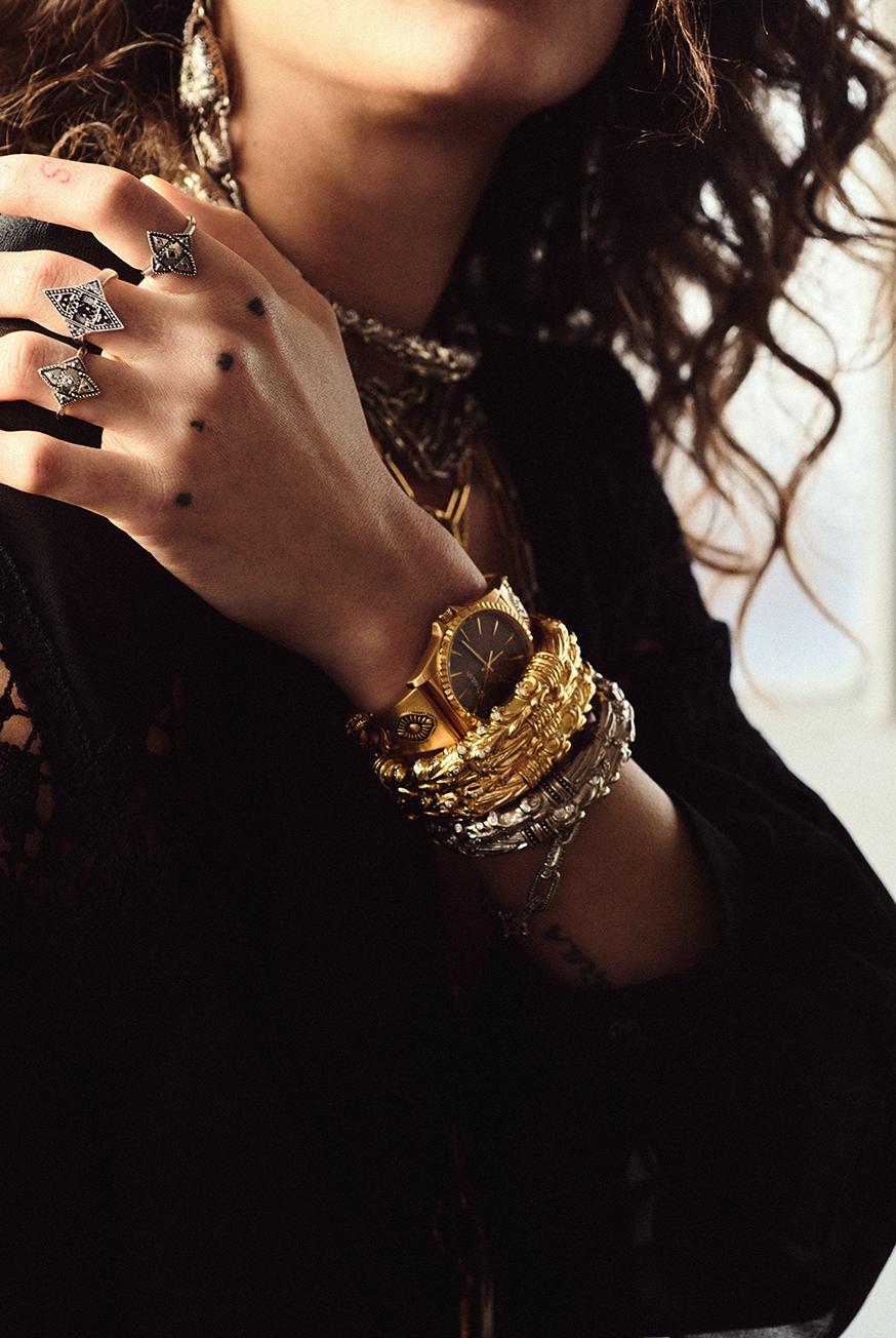 Ba&sh Bague Forme Losange Wila Gris