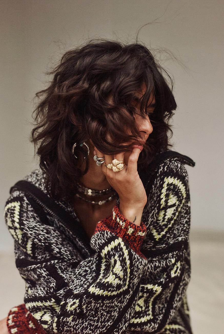 Ba&sh Bague Japy Gris