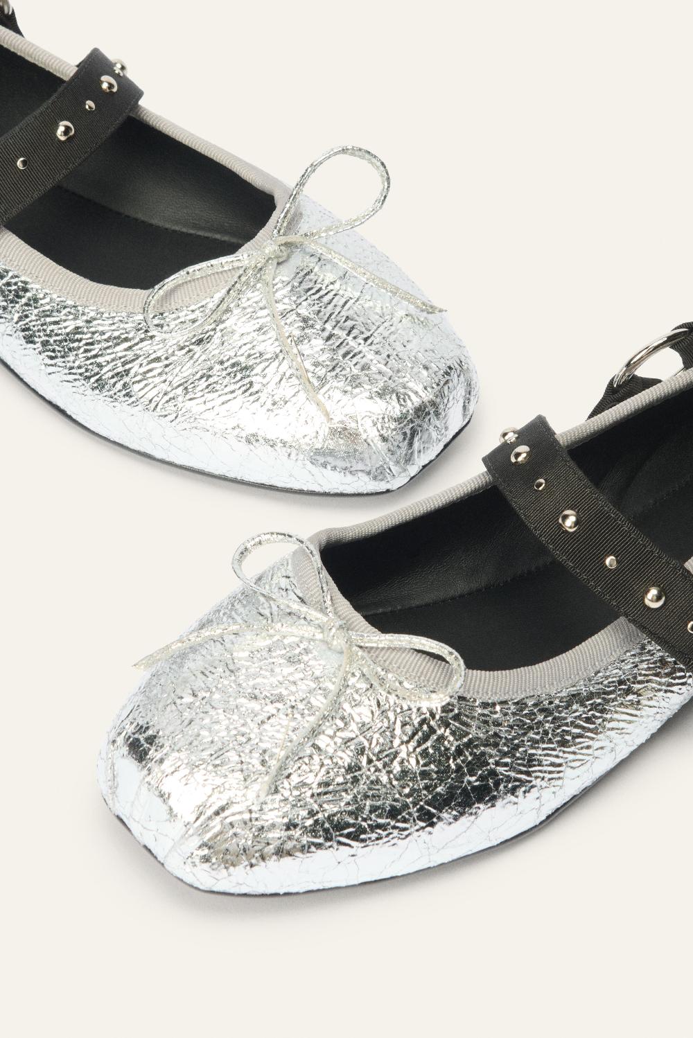 Ba&sh Ballerine Plate Avec Bride Clodye Gris