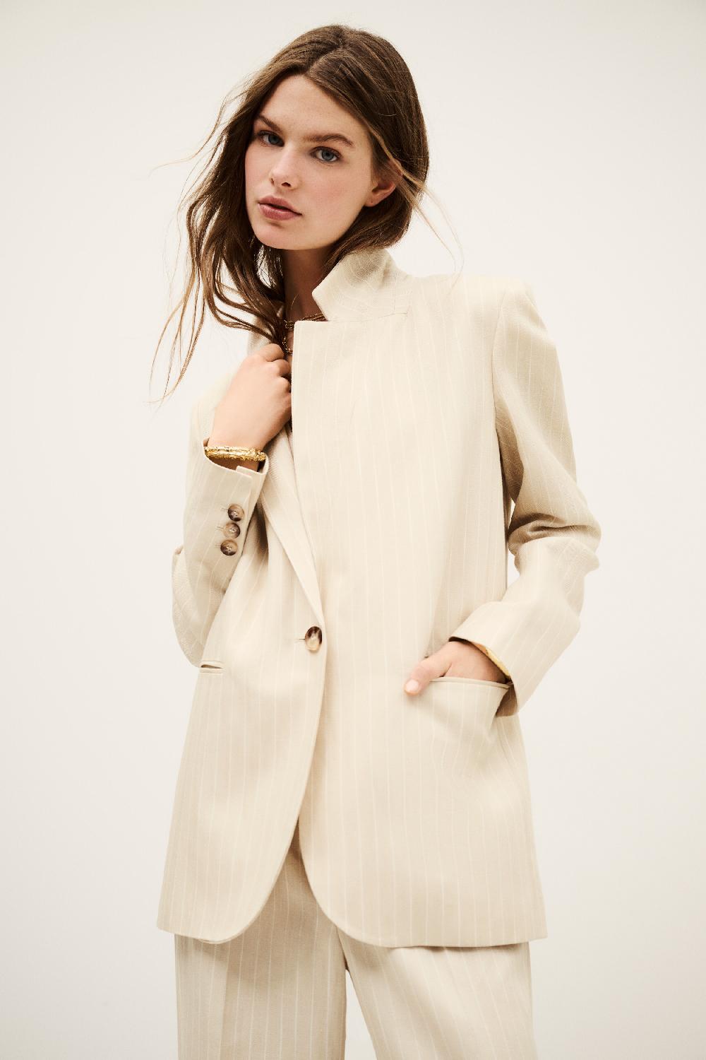 Ba&sh Blazer Poy Beige