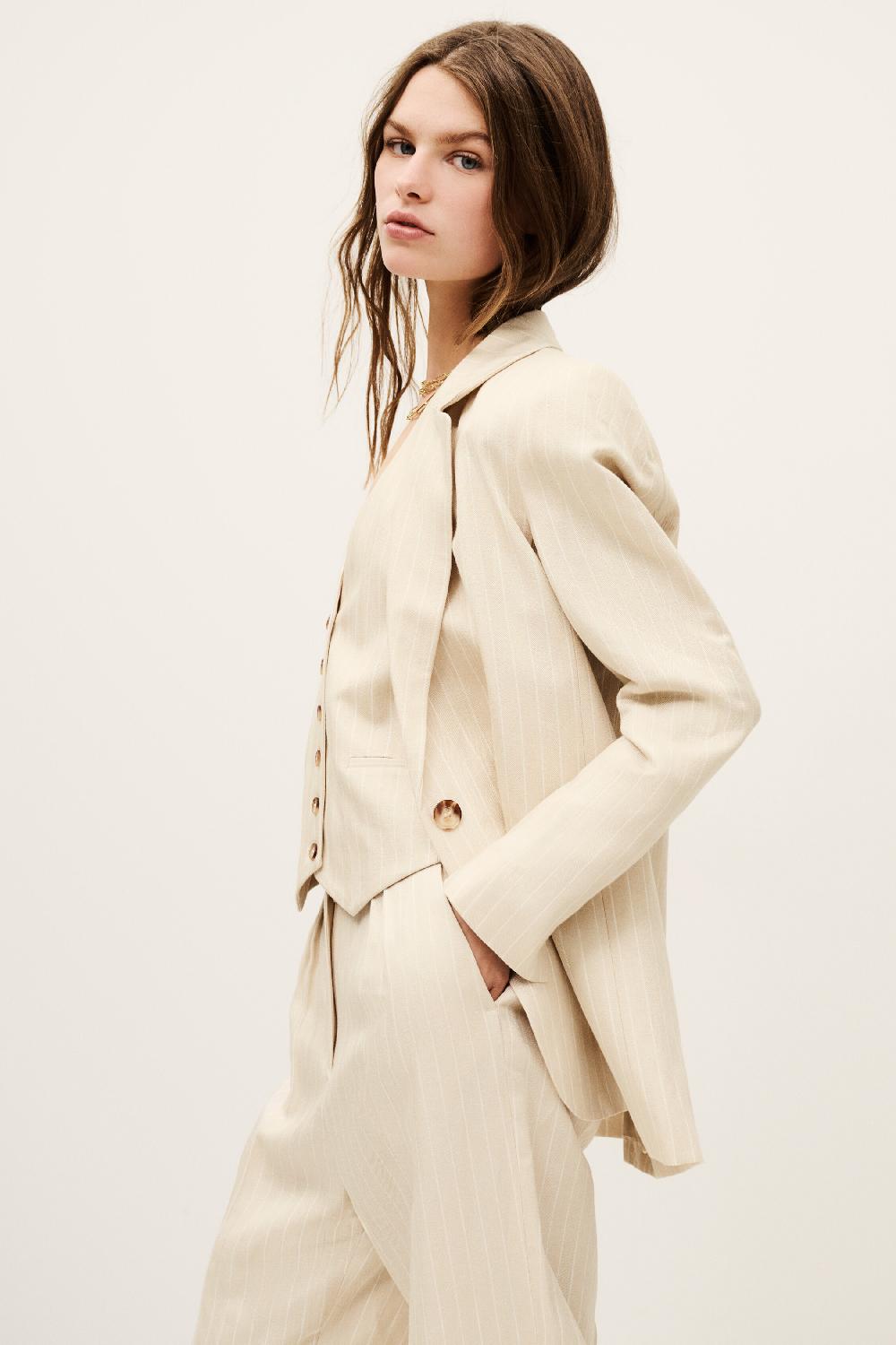 ba&sh Blazer Poy Beige