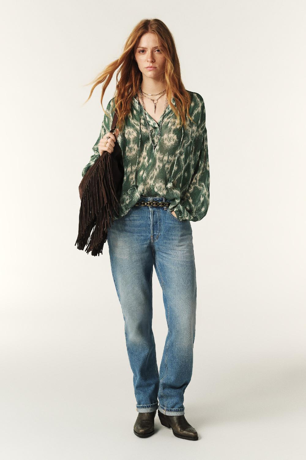 Ba&sh Blouse Ample Menaelle Kaki