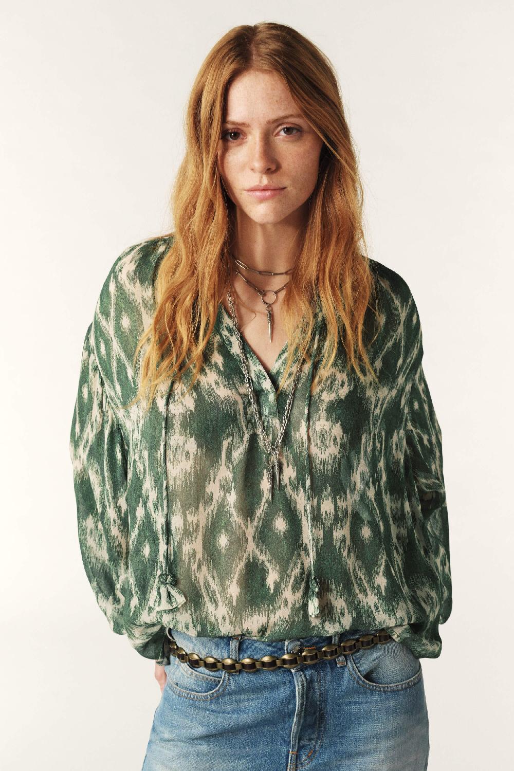 Ba&sh Blouse Ample Menaelle Kaki