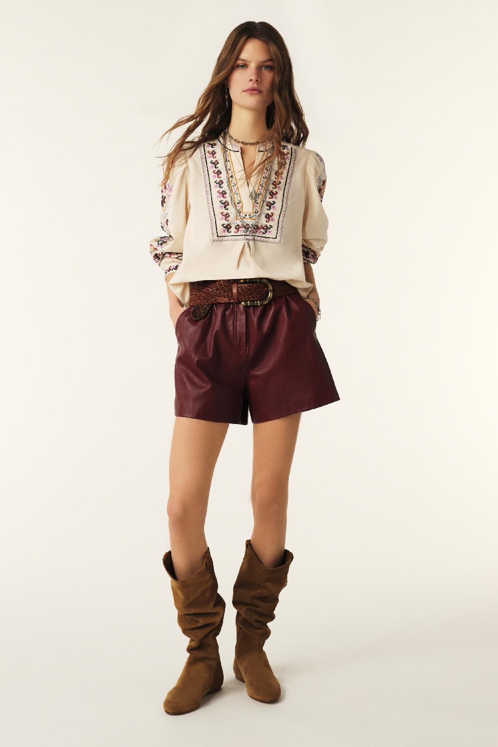 Ba&sh Blouse BrodéE Caloe Blanc Ecru