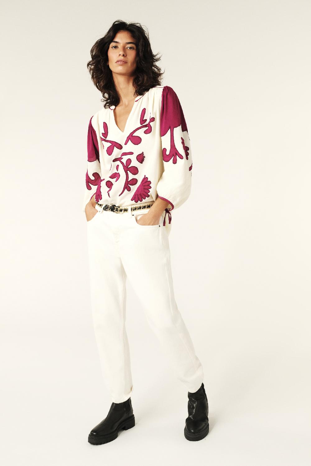 Ba&sh Blouse BrodéE Tupa Blanc Ecru
