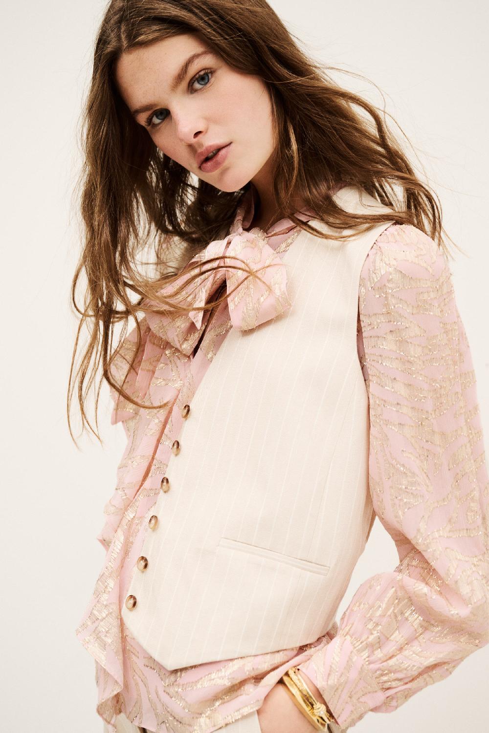 ba&sh Blouse Droite Minnie Rose