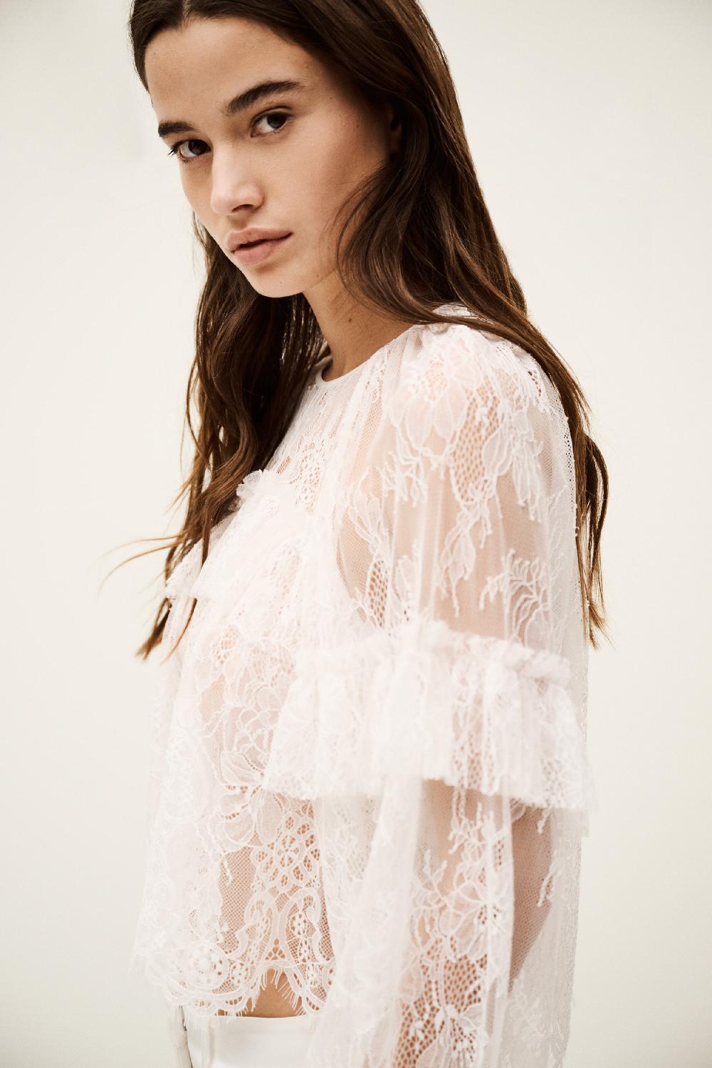 Ba&sh Blouse Manches Courtes Clavio Blanc