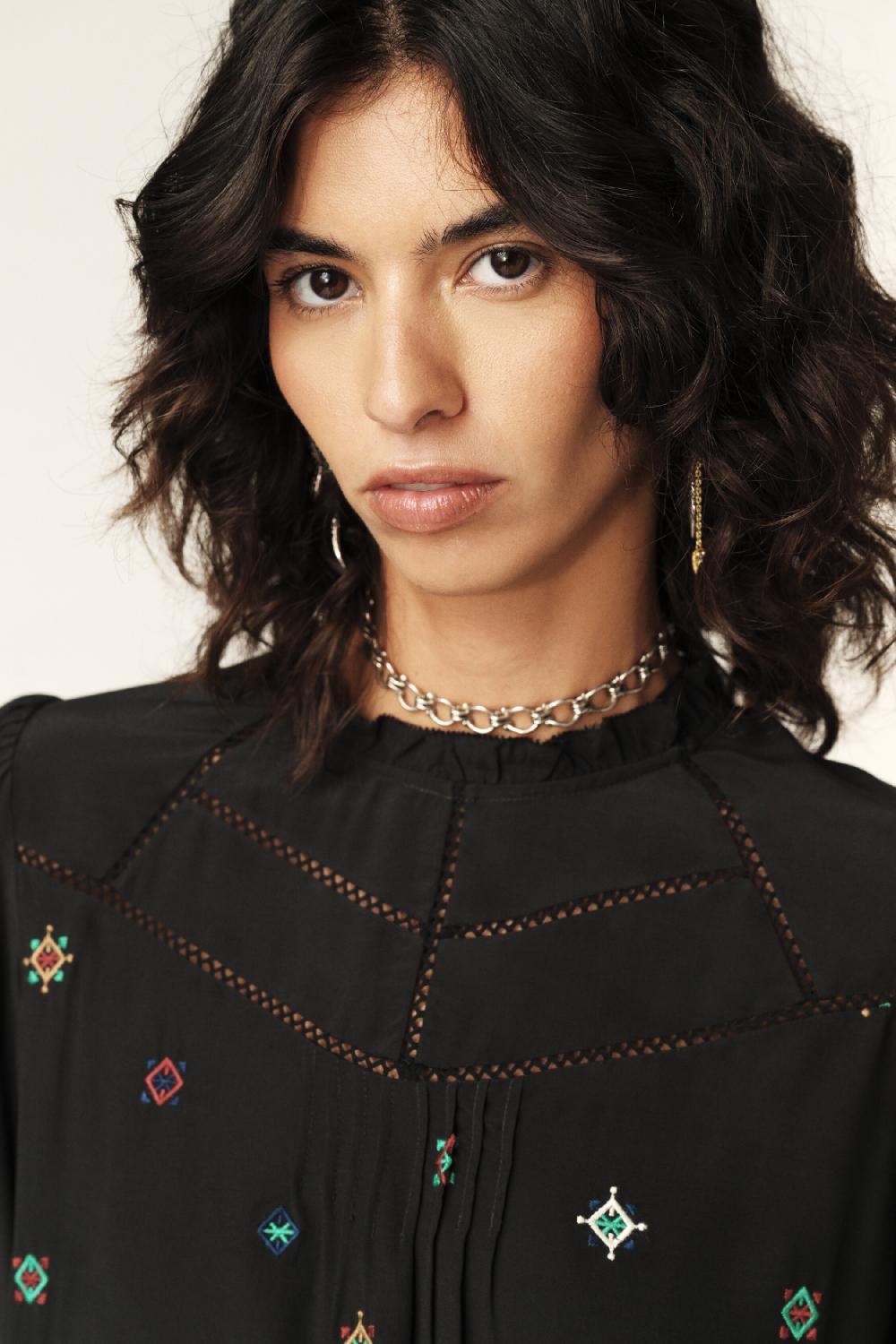 Ba&sh Blouse Manches Longues Binti Noir