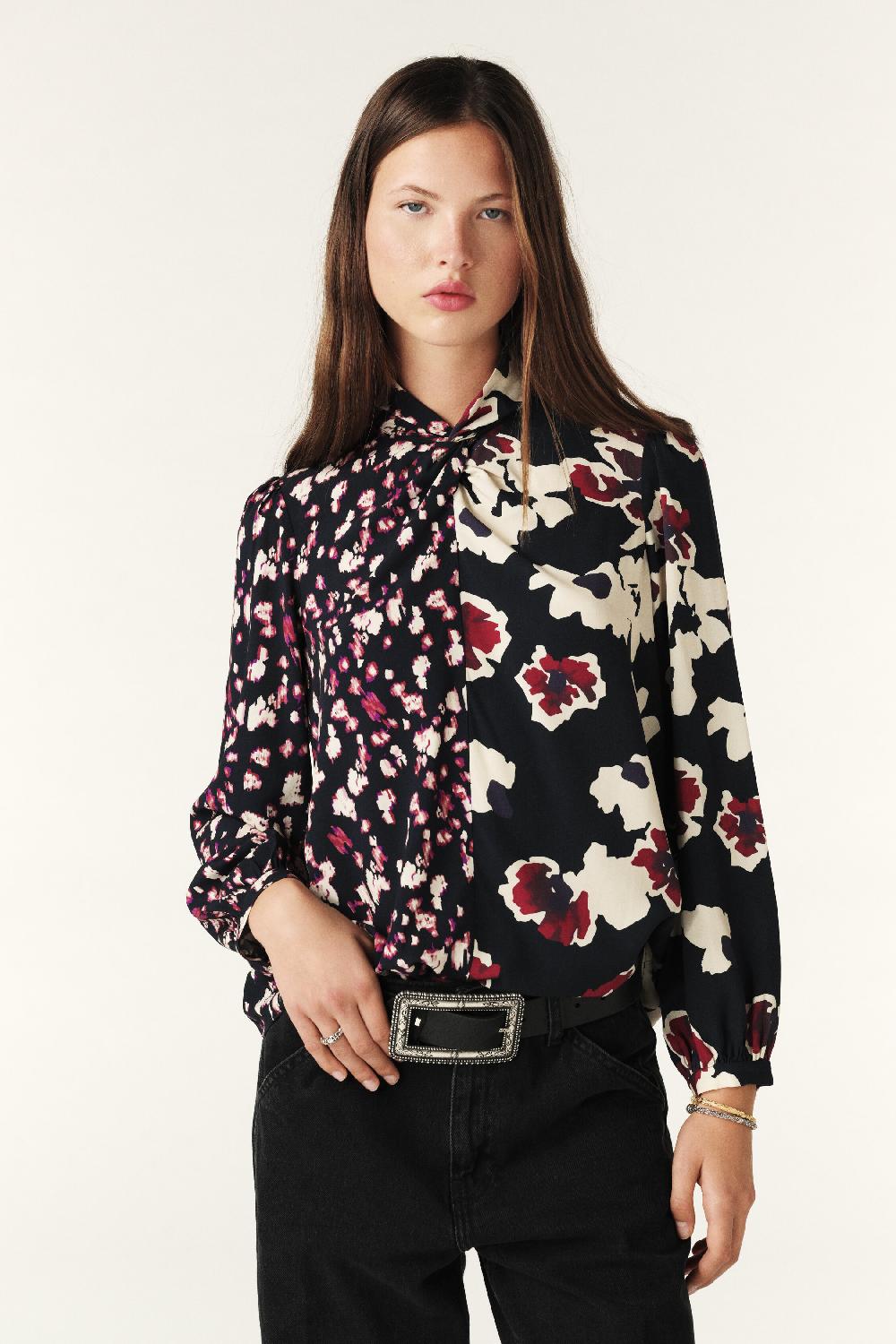 ba&sh Blouse Manches Longues Milena Rouge