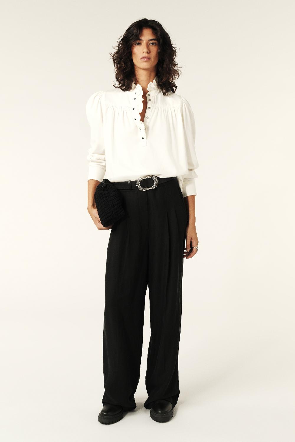 Ba&sh Blouse Manches Longues Omilac Blanc Ecru